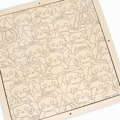 Gatito Brillante - Puzzle de madera para colorear