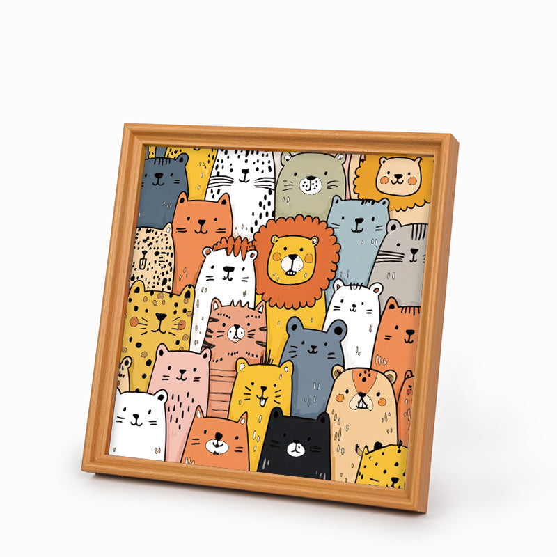Paraíso Animal - Puzzle de madera para colorear