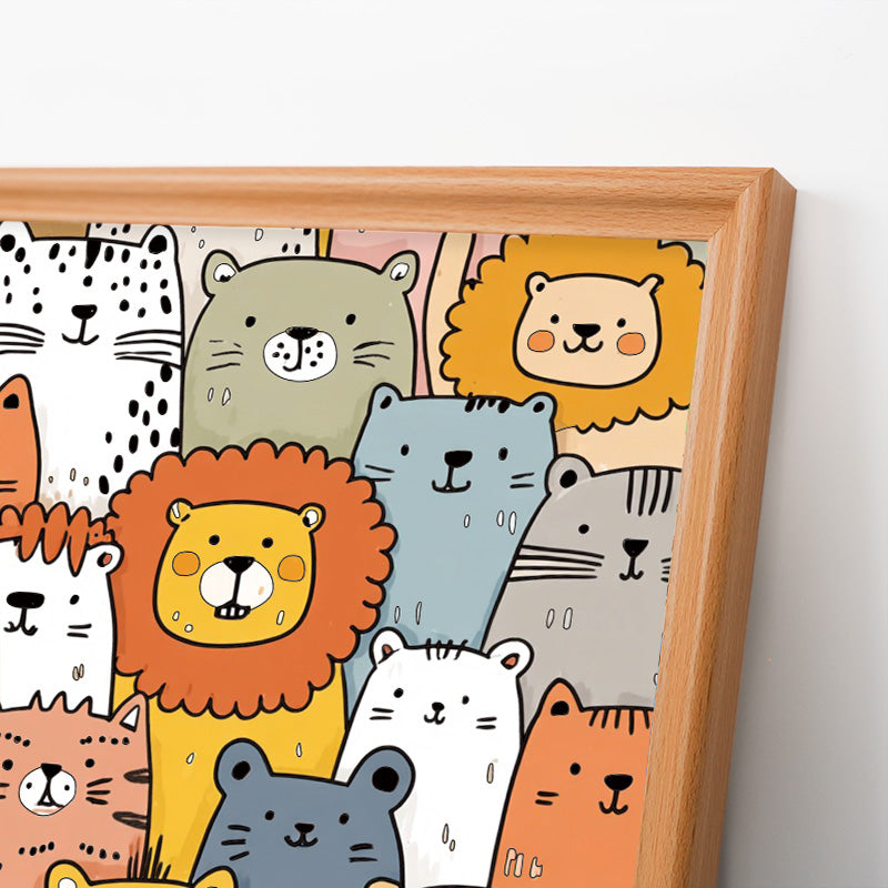 Paraíso Animal - Puzzle de madera para colorear