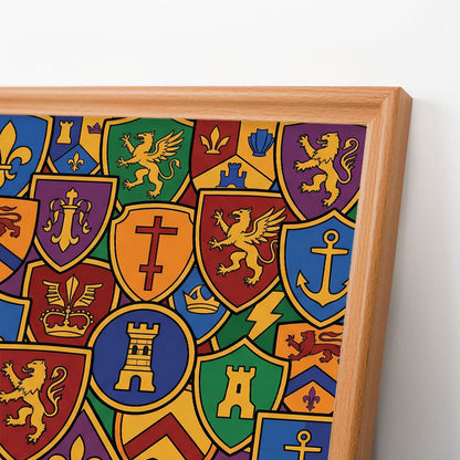 Colección de insignias - Puzzle de madera para colorear