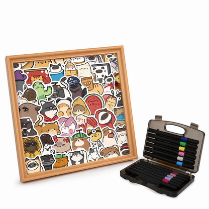 Mascotas Felices - Puzzle de madera para colorear