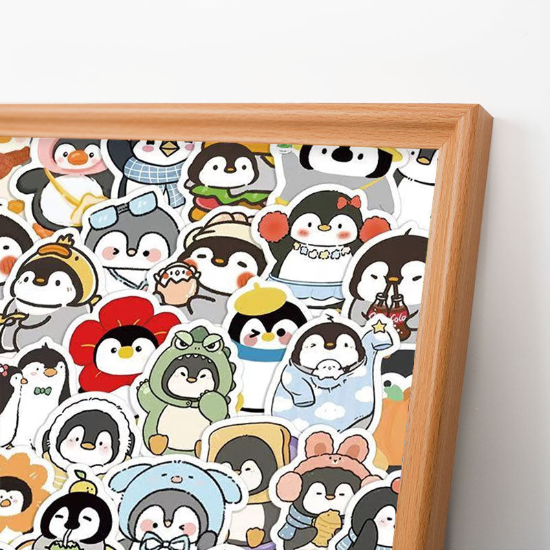 Pingüinos divertidos - Puzzle de madera para colorear