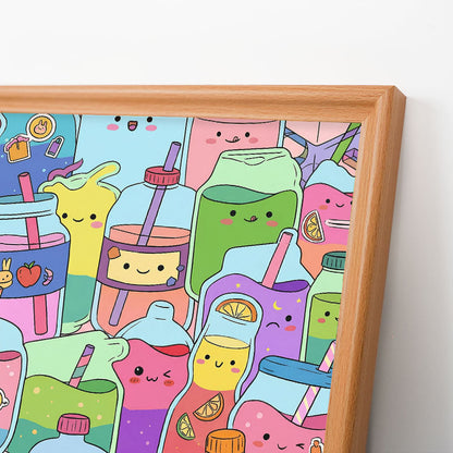 Jugos lindos - Puzzle de madera para colorear