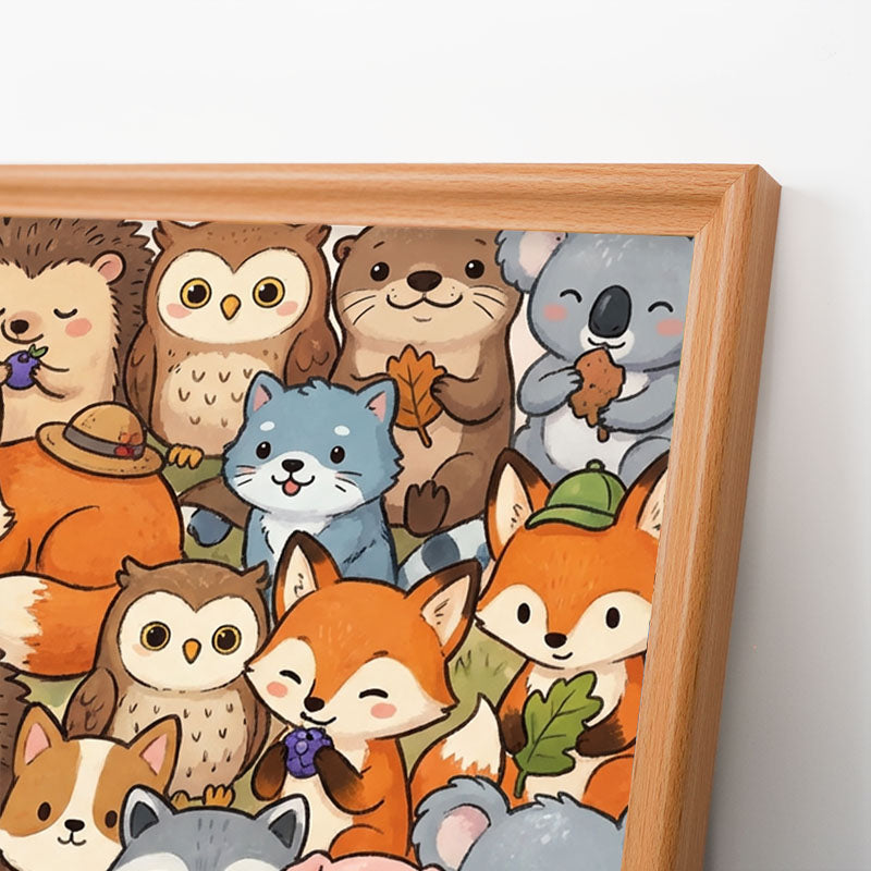 Animalitos lindos - Puzzle de madera para colorear