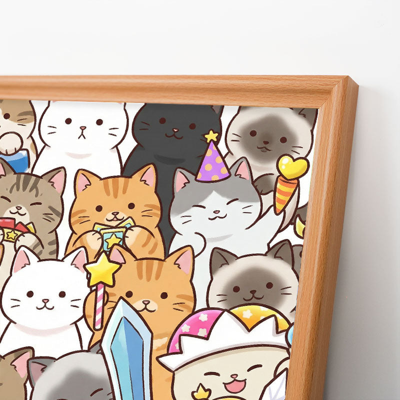 Gatitos mágicos - Puzzle de madera para colorear