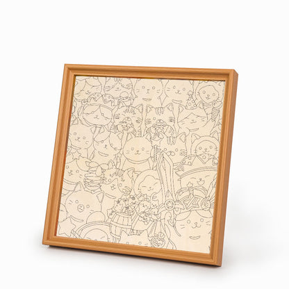 Gatitos mágicos - Puzzle de madera para colorear