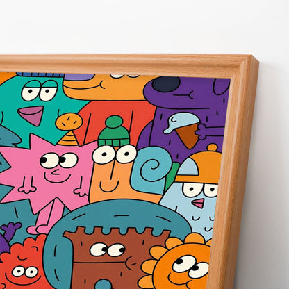 Caras de las cosas - Puzzle de madera para colorear