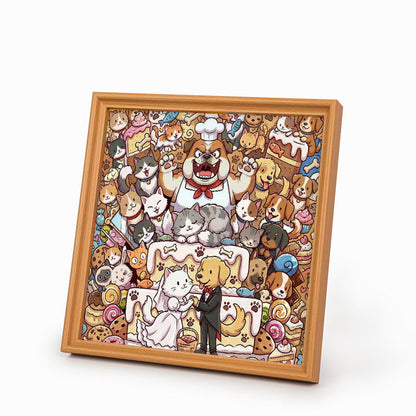 Una boda perfecta - Puzzle de madera para colorear