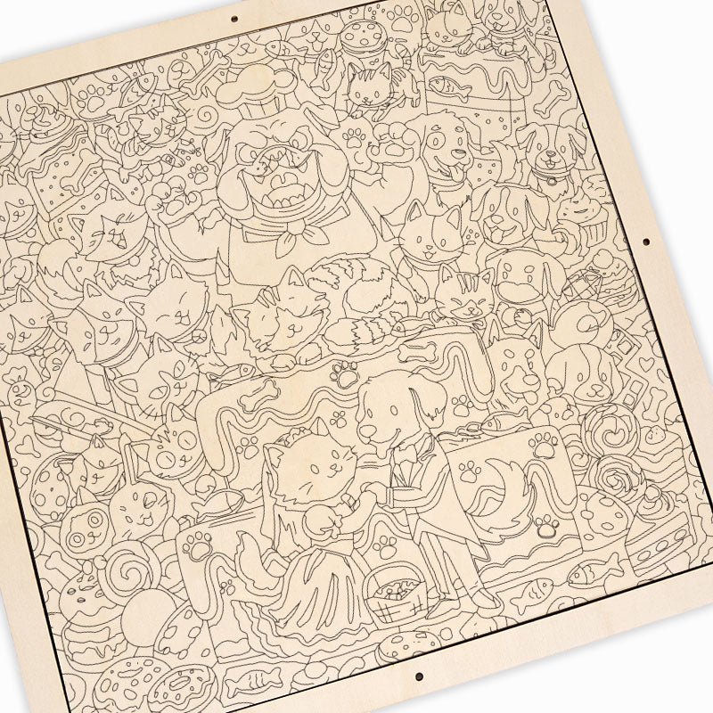 Una boda perfecta - Puzzle de madera para colorear