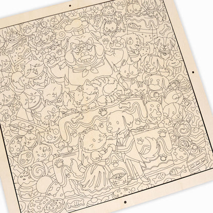 Una boda perfecta - Puzzle de madera para colorear
