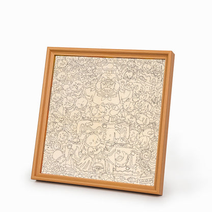 Una boda perfecta - Puzzle de madera para colorear