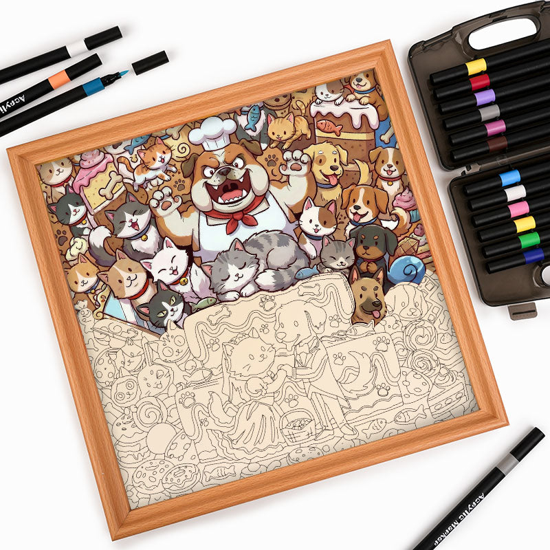 Una boda perfecta - Puzzle de madera para colorear