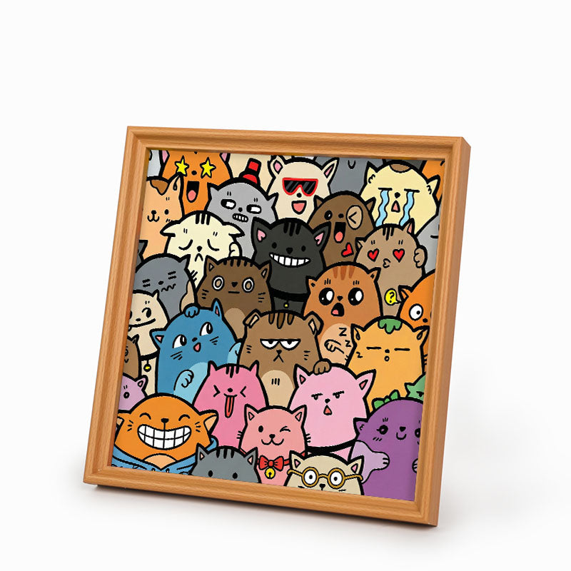 Raro pero lindo - Puzzle de madera para colorear