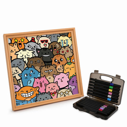 Raro pero lindo - Puzzle de madera para colorear