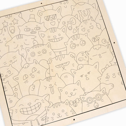 Raro pero lindo - Puzzle de madera para colorear