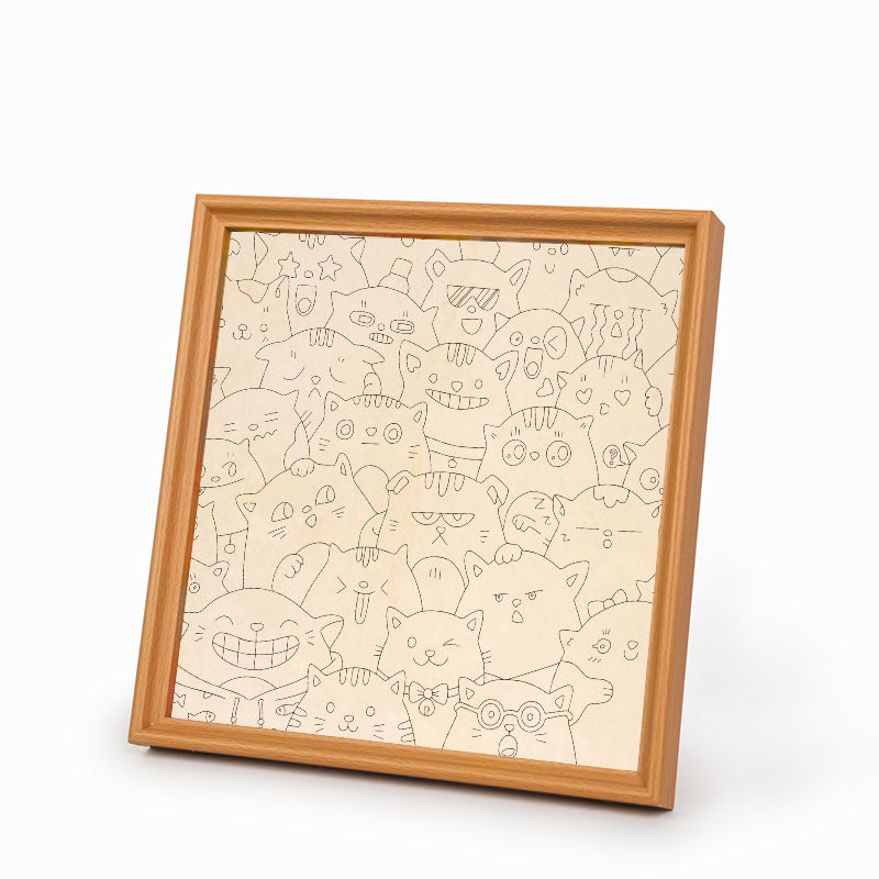 Raro pero lindo - Puzzle de madera para colorear
