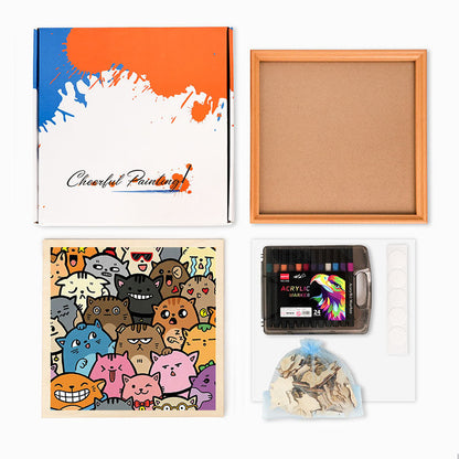 Raro pero lindo - Puzzle de madera para colorear