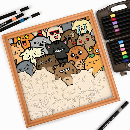 Raro pero lindo - Puzzle de madera para colorear