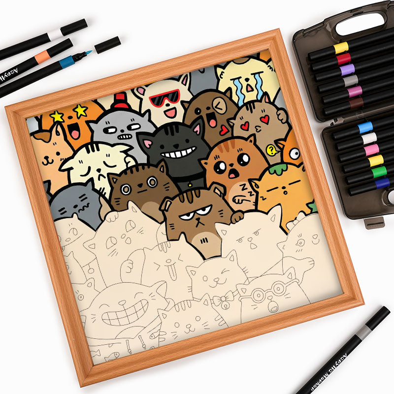 Raro pero lindo - Puzzle de madera para colorear