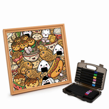 Happy Bites - Puzzle de madera para colorear