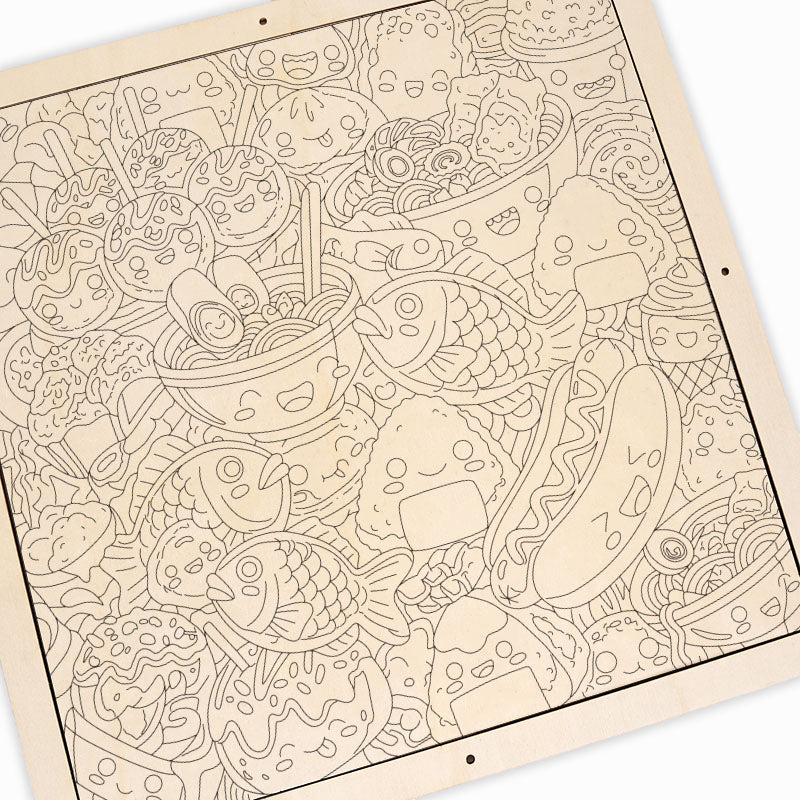 Happy Bites - Puzzle de madera para colorear
