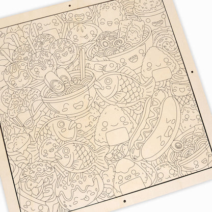 Happy Bites - Puzzle de madera para colorear