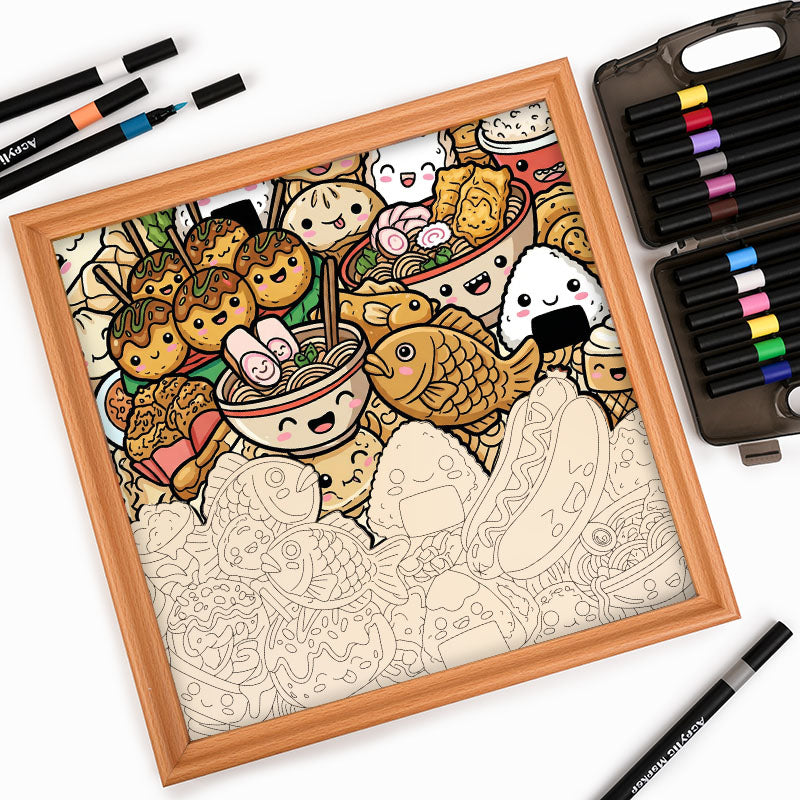 Happy Bites - Puzzle de madera para colorear