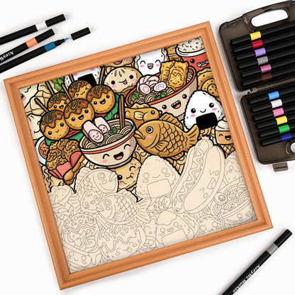 Happy Bites - Puzzle de madera para colorear