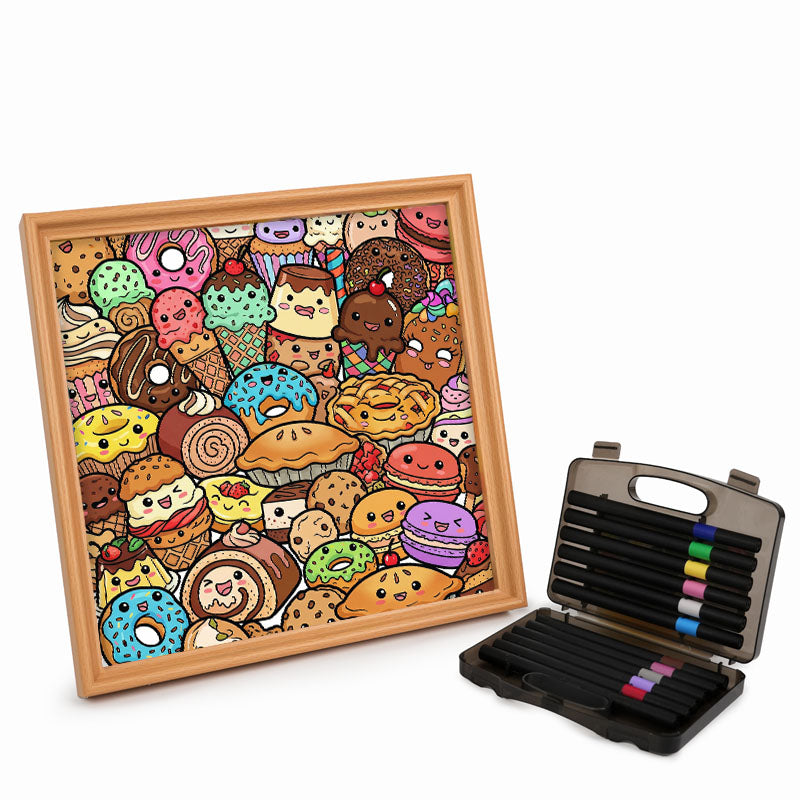 Snack Squad - Puzzle de madera para colorear