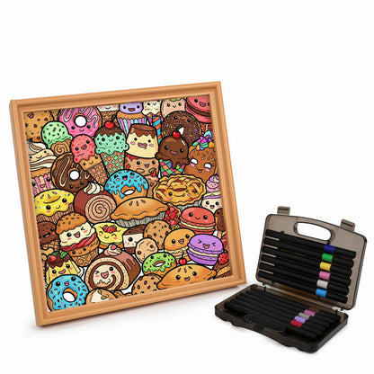 Snack Squad - Puzzle de madera para colorear