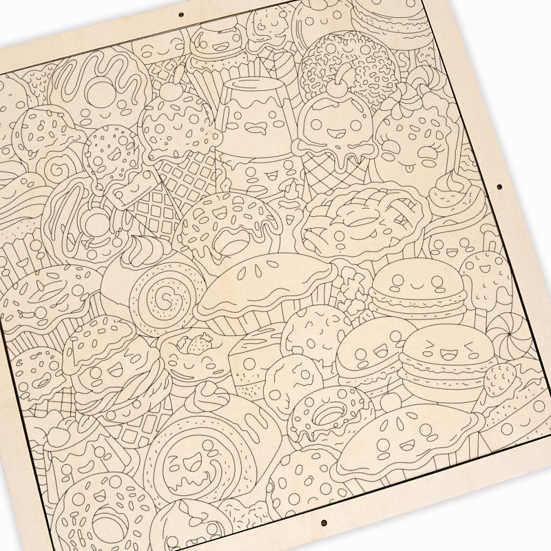 Snack Squad - Puzzle de madera para colorear