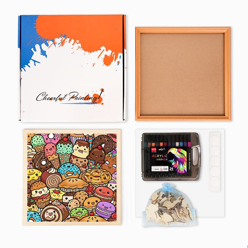 Snack Squad - Puzzle de madera para colorear