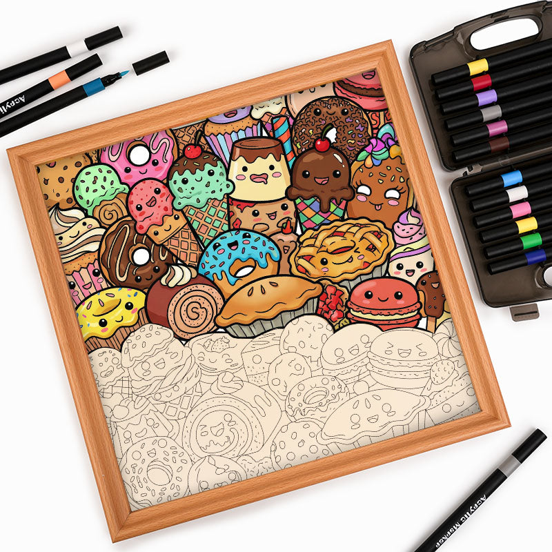 Snack Squad - Puzzle de madera para colorear