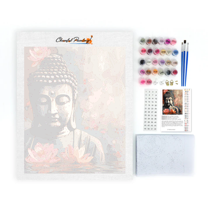 Buda Con Flor - Pintar por Números