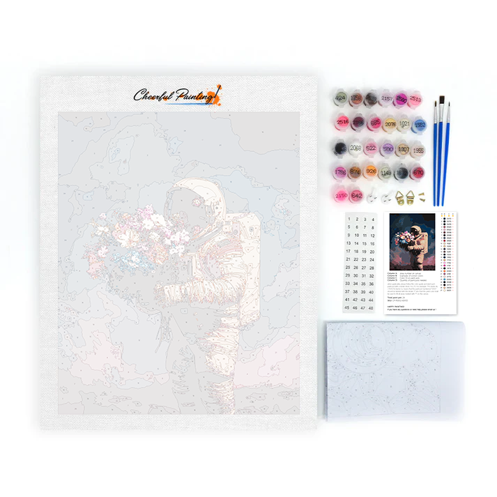 El Universo Floreciente Del Astronauta - Pintar por Números