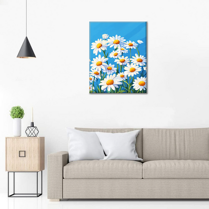 Margaritas bajo Cielos Azules - Pintar por Números