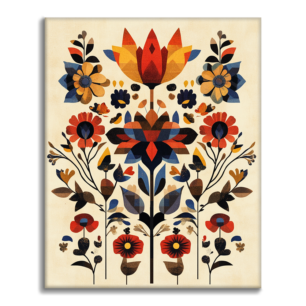 Flores Geométricas - Pintar por Números