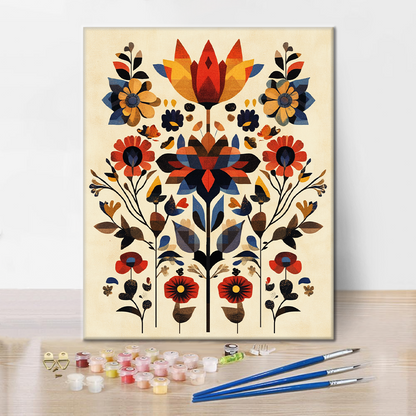 Flores Geométricas - Pintar por Números