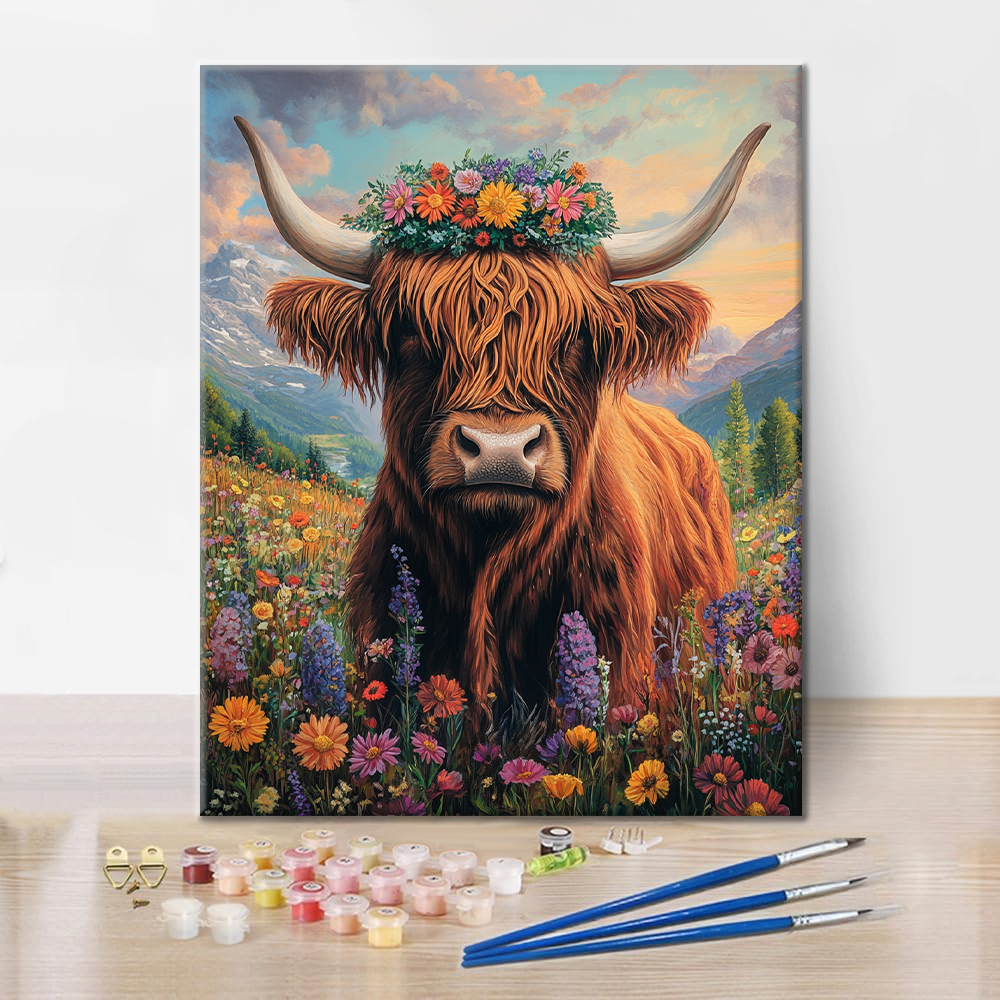 Vaca de las Tierras Altas - Pintar por Números