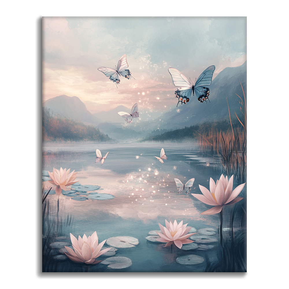 Sueños de Lirios y Alas de Mariposa - Pintar por Números