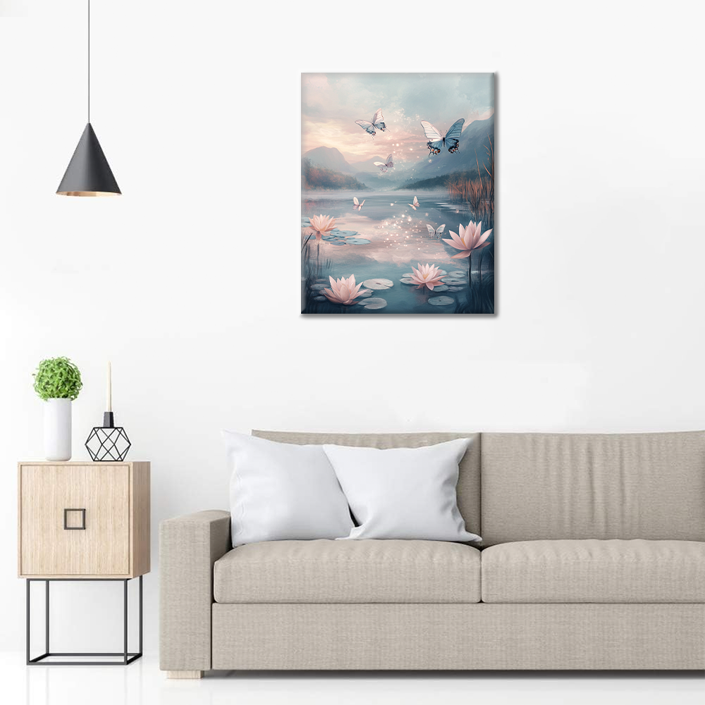 Sueños de Lirios y Alas de Mariposa - Pintar por Números