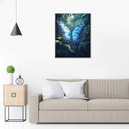 Polilla de Luna Azul - Pintar por Números