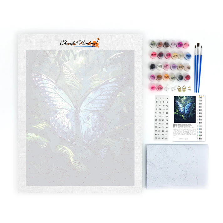 Polilla de Luna Azul - Pintar por Números