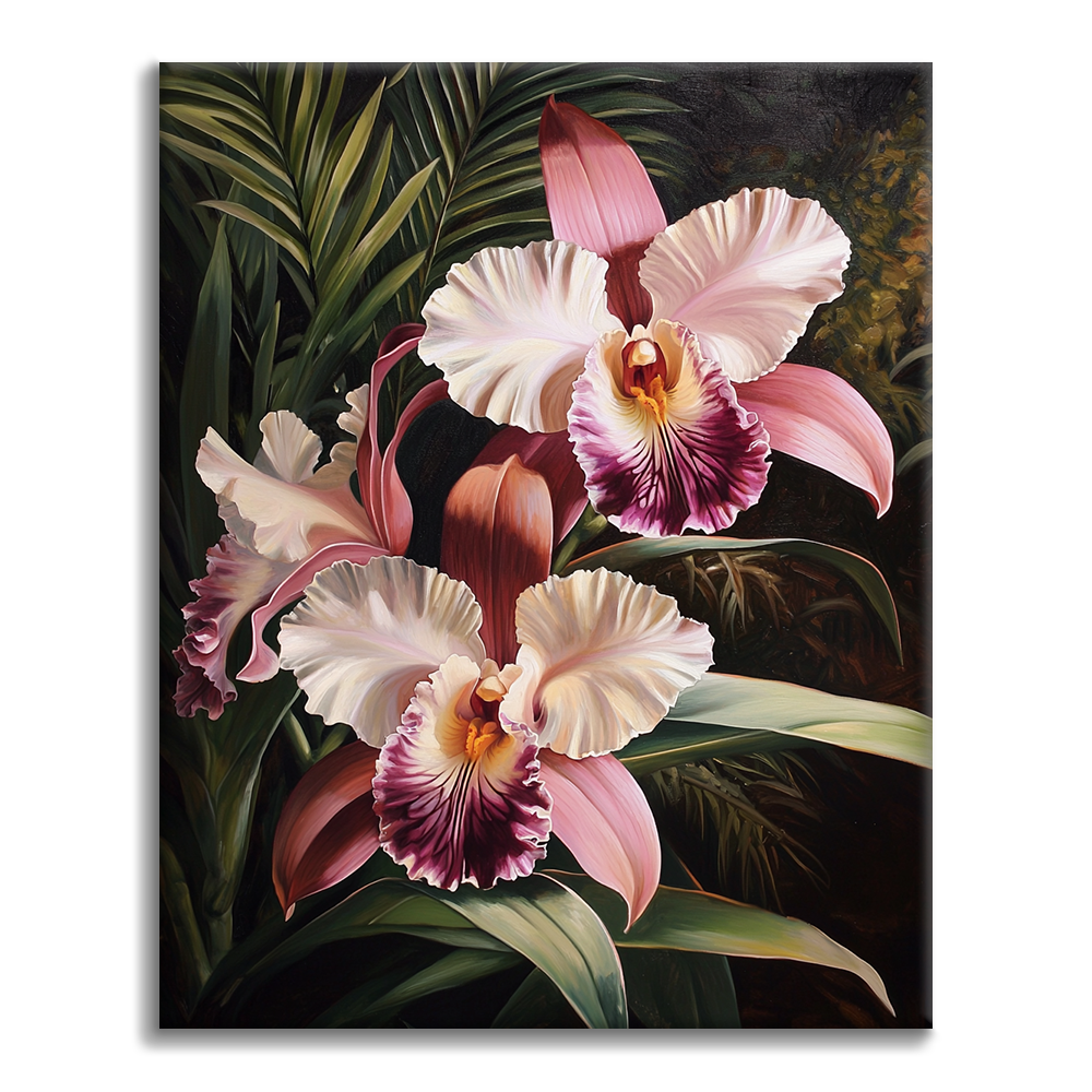 Orquídea Rosa - Pintar por Números