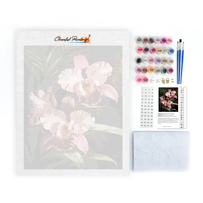 Orquídea Rosa - Pintar por Números