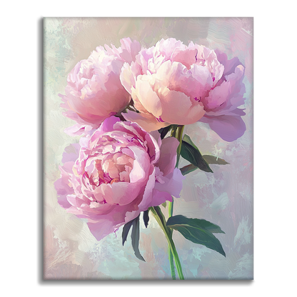 Peonía Rosa - Pintar por Números