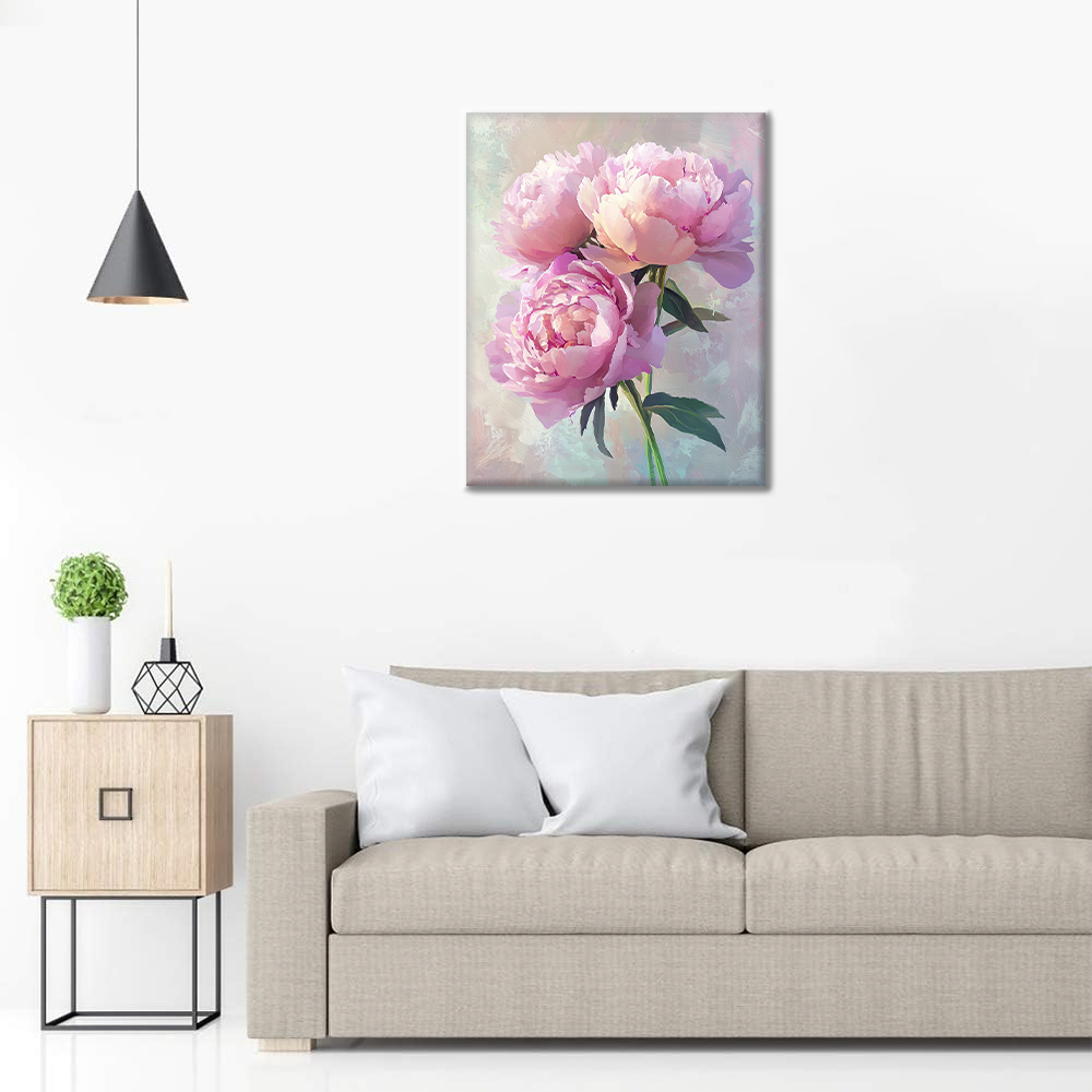 Peonía Rosa - Pintar por Números