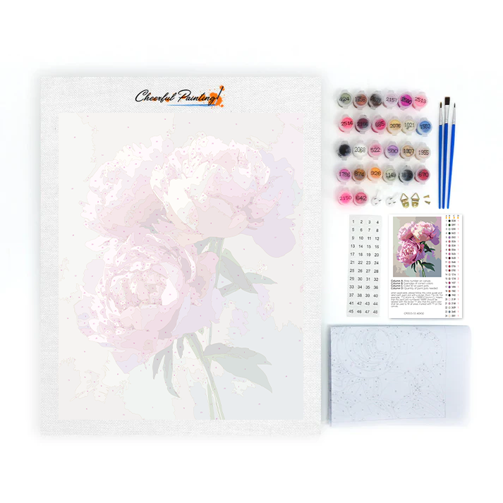 Peonía Rosa - Pintar por Números