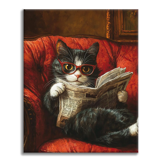 Gato Leyendo - Pintar por Números