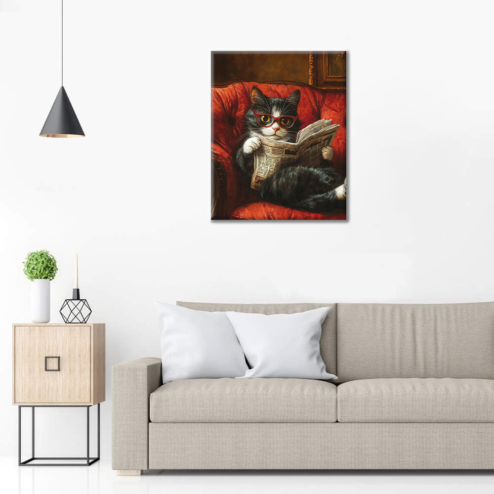 Gato Leyendo - Pintar por Números
